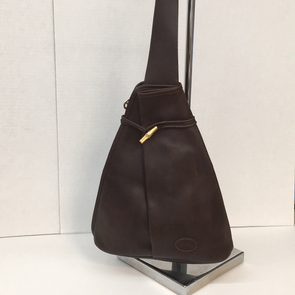 Longchamp genuine leather sling handbag